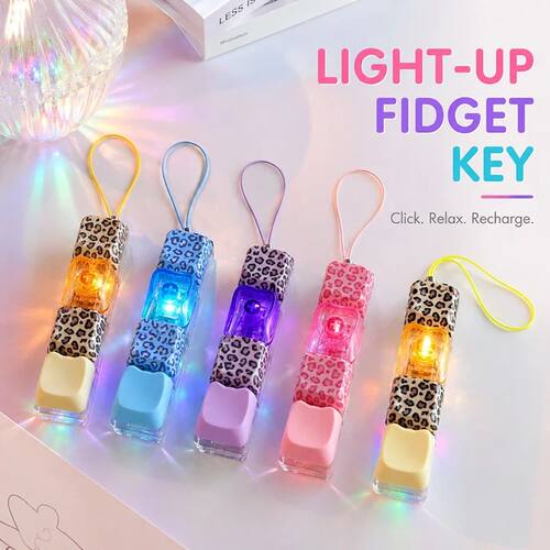 4-Key Polka Dot Keychain Pendant Fidget Stress Releasing Dec
