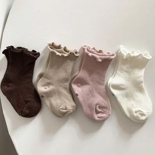Newborn Girls Baby Socks Spring Autumn Cotton Kids Princess