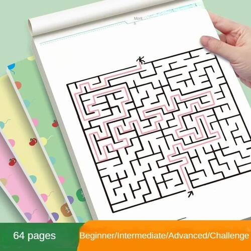 Children Maze Game Book Student Concentration Training Intel