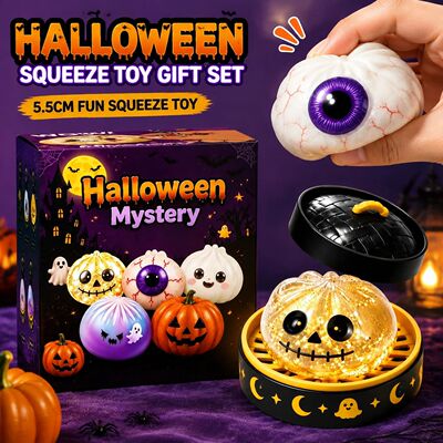 5.5cm Halloween Ghost Dumplings Toy Creative Squeeze Decompr