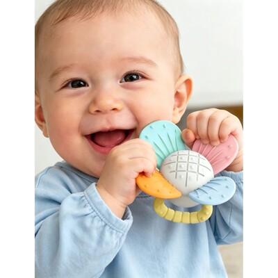 BPA Free Baby Silicone Teethers Sensory Toy Easy to Grasp In