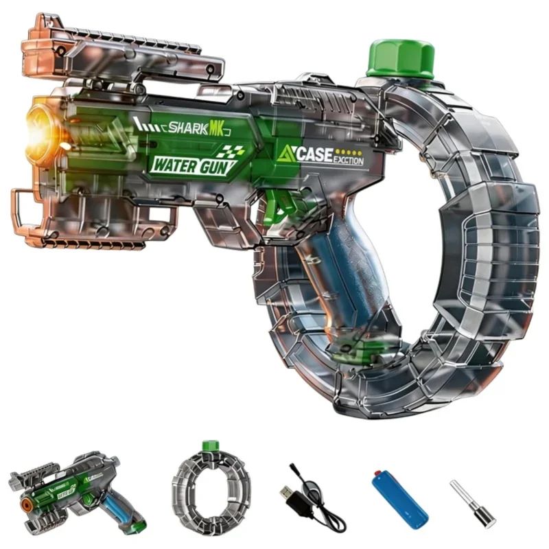 Children Energy Gathering Ring Electric Water Gun Led Emitti - 实物图