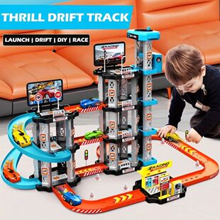 Mini Parking Garage Toy Playset Race Car Ramp Track Toys Set