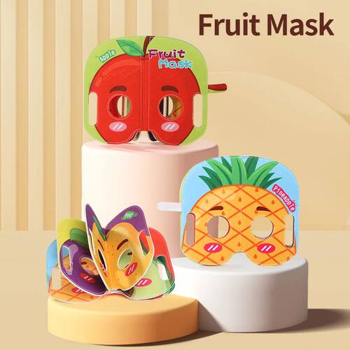Kids Cloth Book Mask Cloth Book Fruit Theme Cute Modeling Ba
