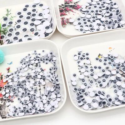 Black and White Self-adhesive Doll Eyes Wiggly Googly EyesDI
