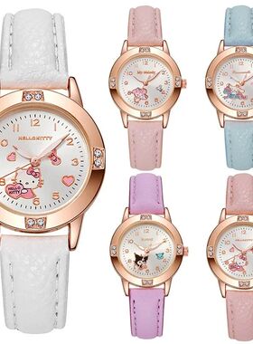 Hello Kitty Watch Kawaii Kuromi Cinnamoroll Quartz Casual Fa