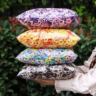 Nylon Ealstic Girls Colorful Ponyt for Basic Ties 50PCS Hair