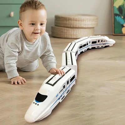 Kids DIY High-Speed Railway Train Toy with Electric Sound an