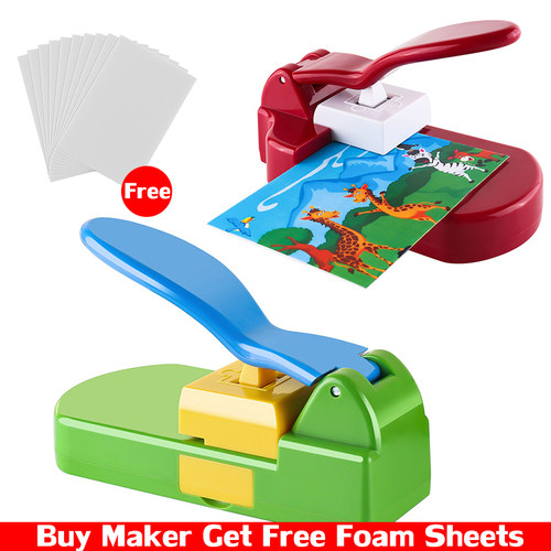 Puzzle Making Machine Red/Green DIY Jigsaw Embossing Machine