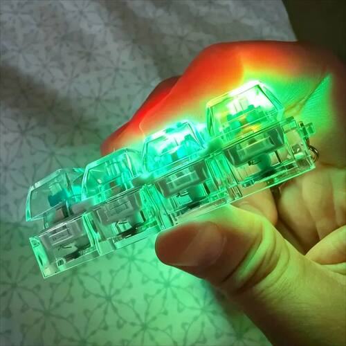 Light Up Keyboard Key Keychain Stress Relief Fidget Toy Clic