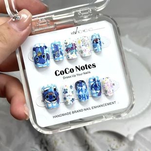 Semi Manicure Handmade Wearable Simple Stitch Nails Cartoon
