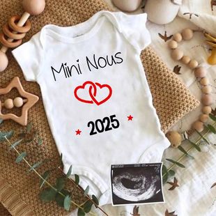 Mini Nous 2025 Print Baby Bodysuit Pregnancy Announcement Ou