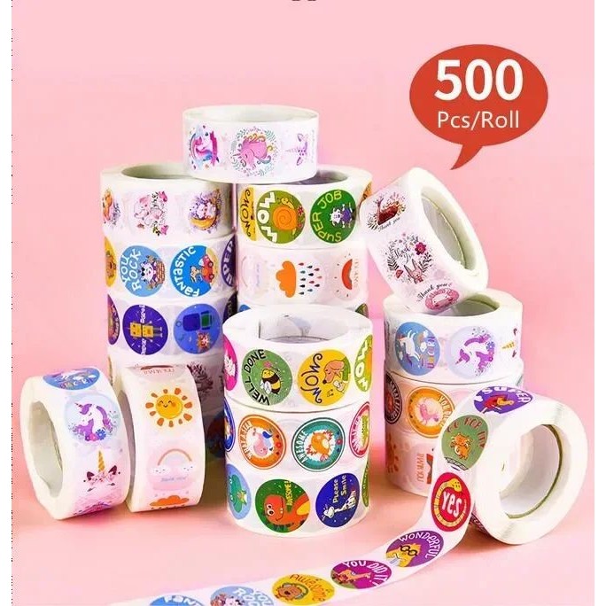 500 Pcs Reward Stickers Motivational Stickers Roll For Kids