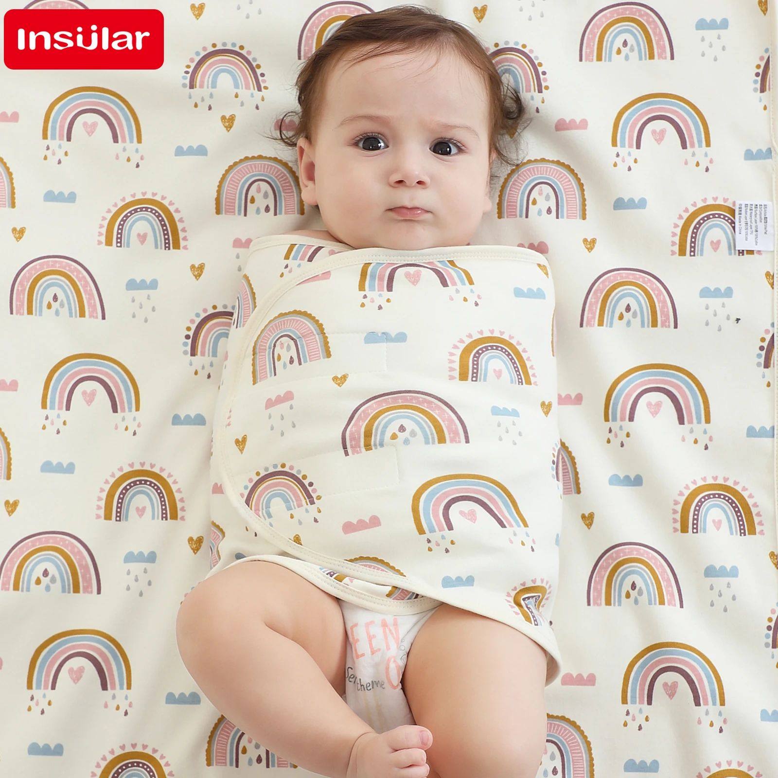 Bilayer Baby Newborn Baby Swaddle Tie Anti startle jump Summ