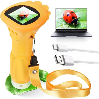 Kids Microscope 1000x Magnifier Microscope 200 Megapixels Wi