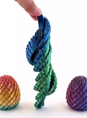 3D Printed Dragon Egg Sensory Fidget Toy Transformable Anti-