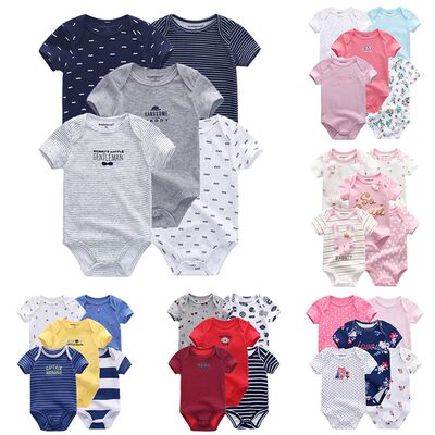 Kiddiezoom 5 Pcs/Lot Four Seasons Fashion Cartoon Short Slee