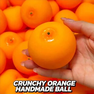 Orange Crunchy Moldable Stress Ball Crispy Squishy Squeeze T