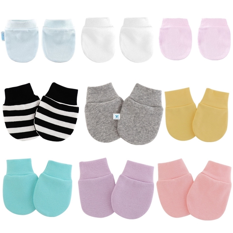4 Pair/set Simple Cute Baby Knitting Mitten Newborn