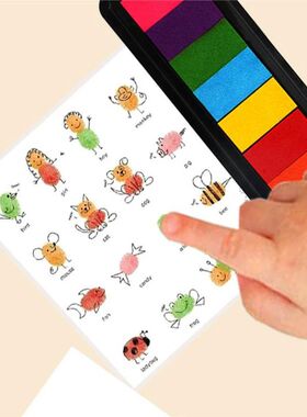 7 Colours Washable Finger Paint Set Kids Creative Palm Finge