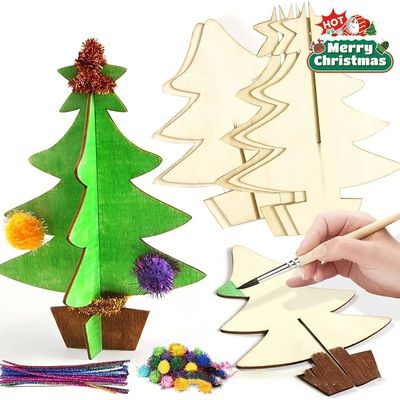 70pcs, Wooden Drawing Board Handmade Christmas Crafts Set DI