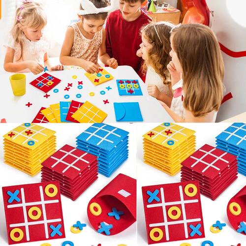 5-40PCS Tic Tac Toe Strategic Board Game for Kids, Birthday