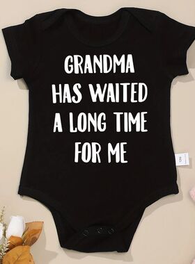 “Grandma Has Waited a Long Time For Me” Newborn Girl Cloth