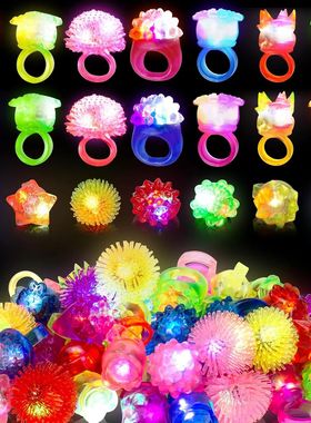 10/20/50/100Pcs LED Blinking Jelly Rubber Rings Goodie Bag C