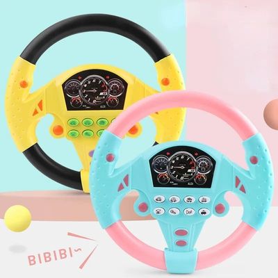 Simulate Driving Car Copilot Steering Wheel Eletric Baby Toy