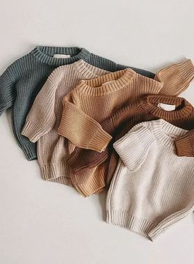 0-6T born Baby Sweater Kid Boy Girl Winter Clothes Warm Thic