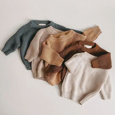 0-6T born Baby Sweater Kid Boy Girl Winter Clothes Warm Thic