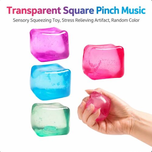 Random Colors High Density Gel Ice Cube Toy Stress Cube Squi