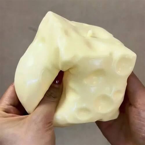 Cheese Jumbo Cube Sss Ball Big Cheese Shapeable Squeeze Ball