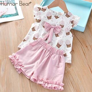 Humor Bear NEW Girls Clothing Set Sleeveless  Summer Ice Cre