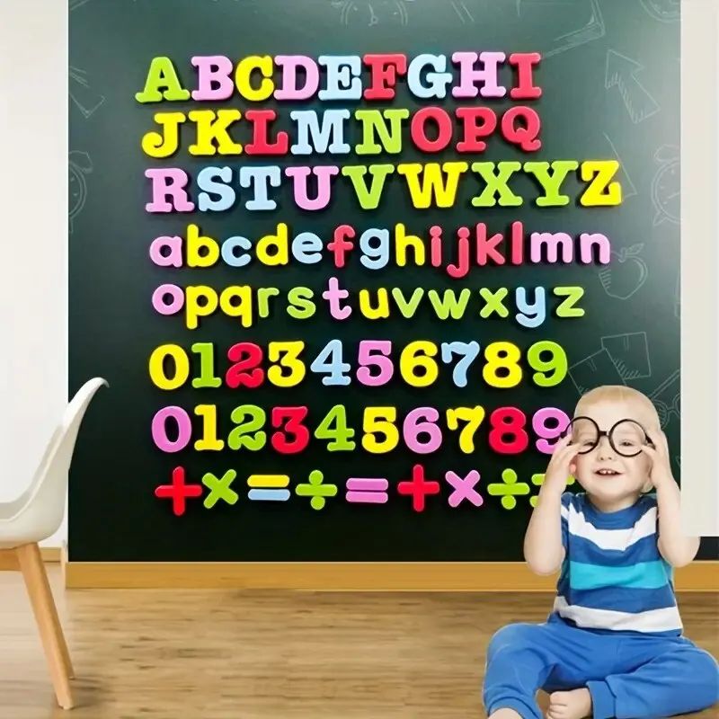 Magnetic Letters Numbers Alphabet ABC 123 Fridge Magnets Pla