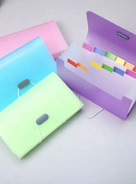 A6 Expanding File Folder Buckle Wallet Organ Bag Documents F