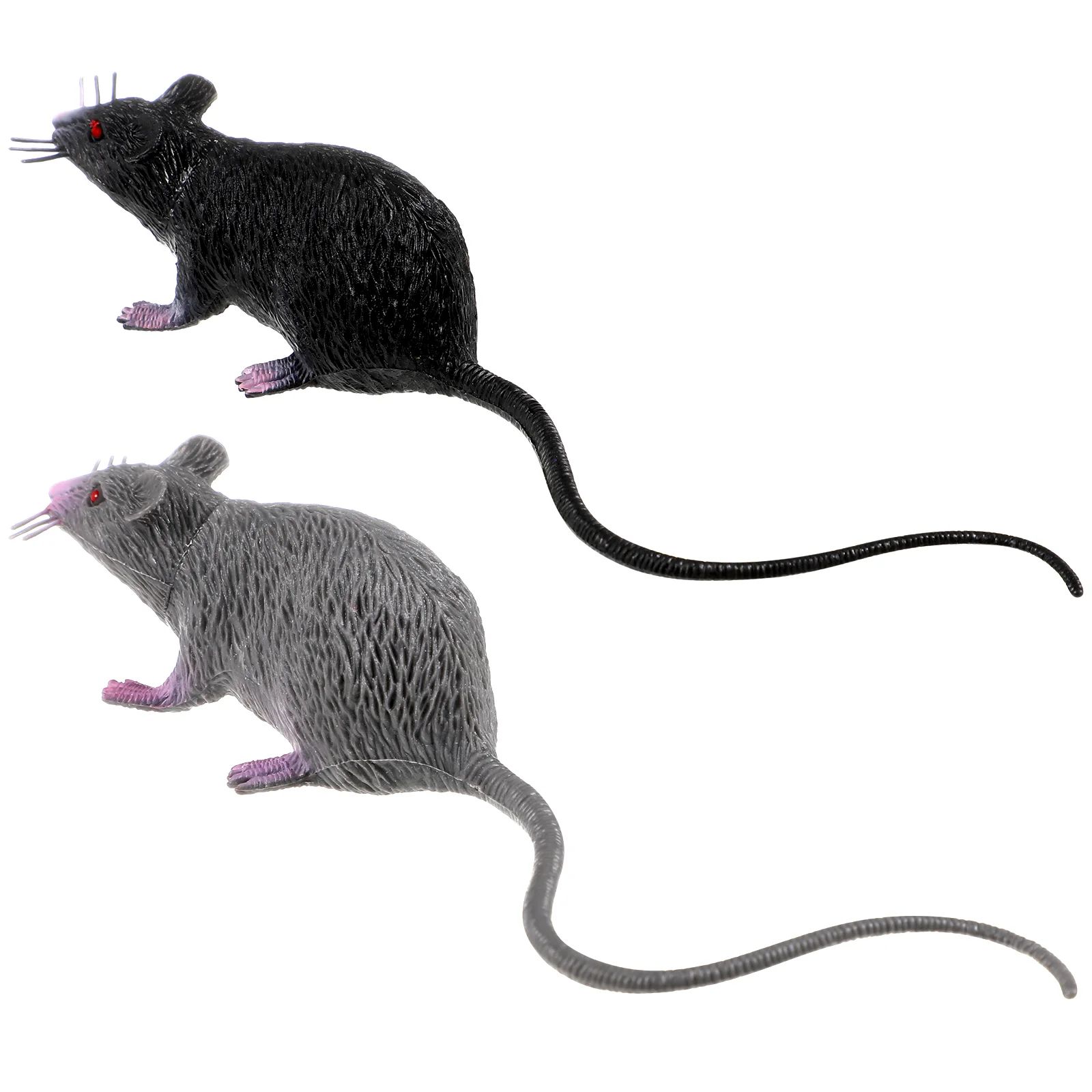 2 Pcs Simulation Mouse Toy Cat Creepy Toys Mice Props Fake P
