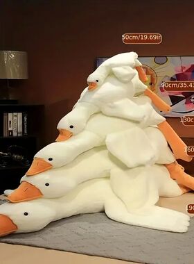 Duck Plush Toys Fluffy Sleep Pillow, Cute Animal Stuffed Swa