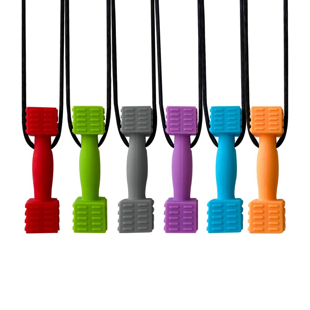 Dumbbells baby Silicone Teethers babi pendant Pacifier Clips
