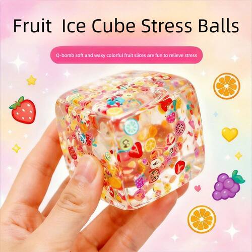 Taba Squishy Stress Balls Cube - Fruit  Sensory Fidget Toy S