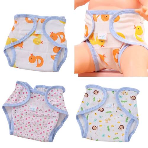 Cotton Adjustable Infant Diaper Cover Cartoon Printing Baby