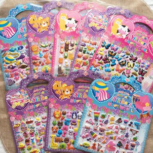 Concave and convex PVC bubble stickers gilding cartoon stick