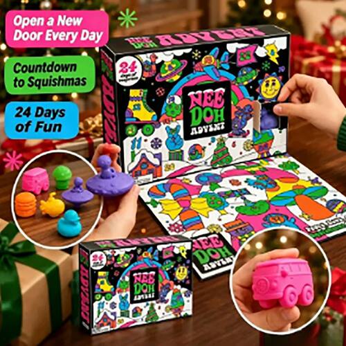 24Pcs Nee?Doh Squish Fidget Advent Calendar Blind Box Squeez
