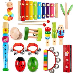 15PCS Montessori Wooden Educational Music Instruments Set fo