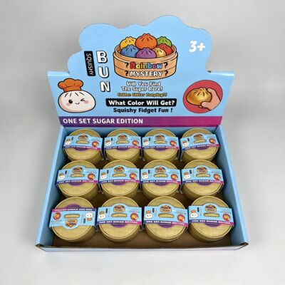 HOT Colorful Simulated Steamed Bun Squishy Blind Box 1-6pcs