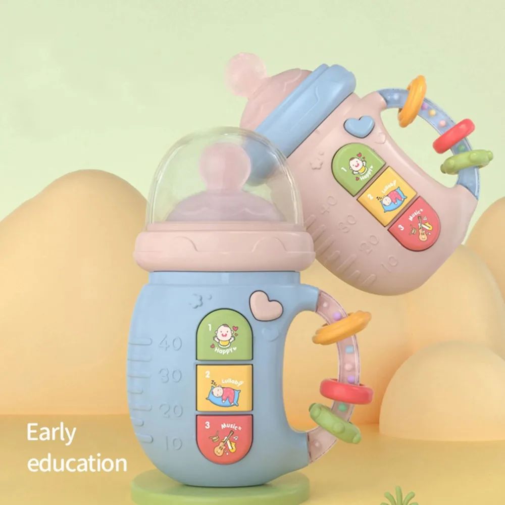 Baby Musical Feeding Bottle Pacifier born Soft Teether Rattl
