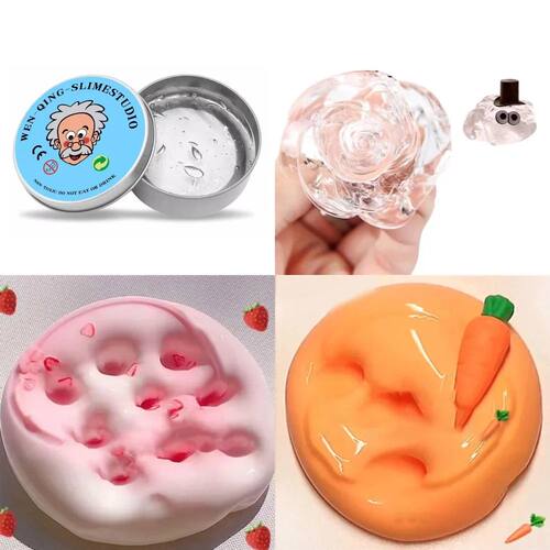 Reusable Putty Liquid Crystal Bouncy Slime Toy Set Kid Safe