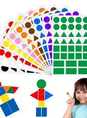 360-1080pcs Colored Triangles Rectangular Dot Stickers for K