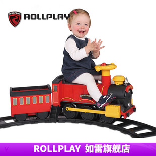 rollplay如雷儿童电动小火车可坐人男女孩轨道玩具车宝宝生日礼物