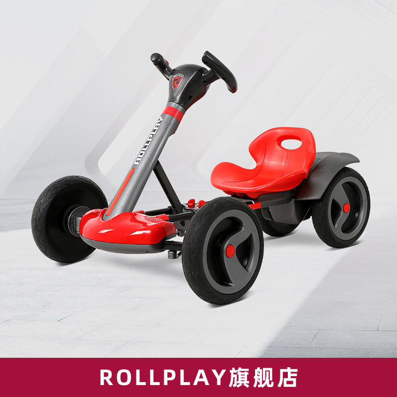 美国ROLLPLAY如雷儿童卡丁车电动四轮车折叠可坐人2-5岁小孩童车